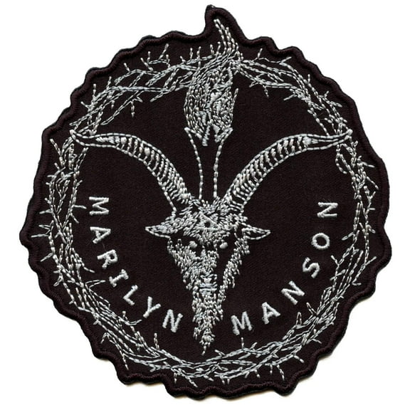 Marilyn Manson Bapho Head Patch Heavy Metal Rock Embroidered Iron On