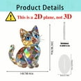 thumbnail image 3 of Todaioua Colorful Cat Desktop Ornament, Acrylic 2D Flat Cat Tabletop Ornament, Cute Kitten Statue Home Decor, Cat Lovers Decoration for Home Room Desk Bookshel Office, 3 of 6
