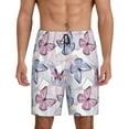 thumbnail image 2 of Picia Butterflies in Pastel Pajama Shorts for Men, Men's Pajama Bottoms, Sleepwear,Short Pajama Pants-Large, 2 of 9