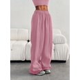 thumbnail image 6 of Women's Casual Straight Leg Loose Elastic Waist Sweatpants with Pockets, 6 of 6