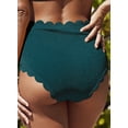 thumbnail image 4 of Sidefeel Swim Shorts for Women High Waisted Scalloped Edge Tummy Control Bikini Panty Sexy Swim Bottoms, 4 of 8