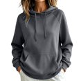 thumbnail image 7 of Hoodies for Women Drawstring Pullover Hoodie Long Sleeve Womens Hooded Sweatshirt, 7 of 7