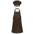 thumbnail image 1 of YONGHS Kids Boys Girls Chef Apron Hat Set Kitchen Bib Aprons Cooking Baking Training Painting Outfits Coffee M, 1 of 7