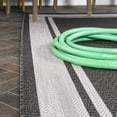 thumbnail image 5 of JONATHAN Y SANTA MONICA 5 x 8 Area Rug, James Border Stripe - Black/Cream, SMB201C-5, 5 of 9