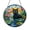 Acrylic 3.5 Inch, variant on Black Cat Lotus Flower Stained Glass Suncatcher Window Hanging, Colorful Botanical Cat Window Decor