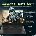 thumbnail image 3 of HP Omen 16" 2K 144Hz Gaming Laptop, AMD Ryzen 9 8940HX, GeForce RTX 5060 Graphics, 32GB DDR5, 1TB SSD, 4-Zone RGB Backlit Keyboard, WiFi 6E, Win 11, Shadow Black, 1TB Docking Station Set, 3 of 8