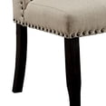 thumbnail image 3 of Fabric Upholstered Loveseat Bench with Button Tufted Wingback, Beige, 3 of 4