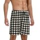 thumbnail image 2 of Fotbe Black and white houndstooth Pantalones Cortos de Pijama para Hombre, Ropa de Dormir, Pantalones de Pijama Cortos para Hombre-Medium, 2 of 6