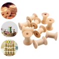 thumbnail image 2 of yuksok 100 Pieces Wholesale Wooden Empty Thread Spools Reels Bobbins for Sewing Ribbons, 2 of 9