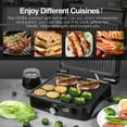 thumbnail image 3 of OSTBA Panini Press Grill Indoor Sandwich Maker with Temperature Setting, 4 Slice Large Non-stick Versatile Grill, Opens 180 Degrees to Fit Any Type or Size of Food, Removable Drip Tray, 1200W, 3 of 7