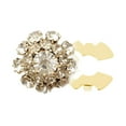 thumbnail image 2 of KLKCMS Decorative Rhinestone Button Cover DIY Decoration Clip on for Dress Suit Hat gold, 2 of 9