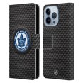 thumbnail image 1 of Head Case Designs Officially Licensed NHL Toronto Maple Leafs Puck Texture Leather Book Wallet Case Cover Compatible with Apple iPhone 13 Pro, 1 of 6