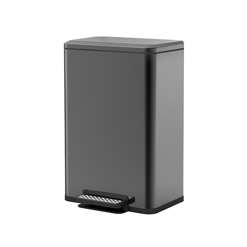 Canddidliike Rectangle Stainless Steel Step Trash Cans, 13 Gallon Soft