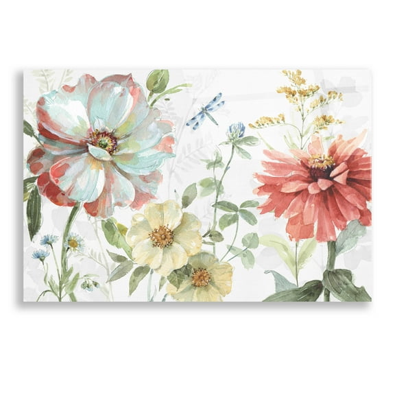 Epic Art 'Spring Meadow II' by Lisa Audit, Acrylic Glass Wall Art, 24"x16"