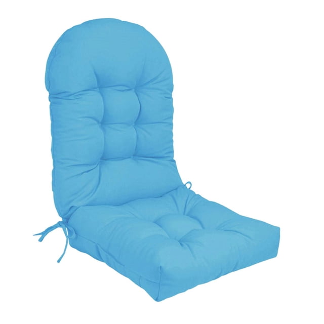 Cojín para silla con respaldo alto, cojín para chaise lounge, cojín impermeable para silla para respaldo de asiento al aire libre para patios y jardin Azul claro