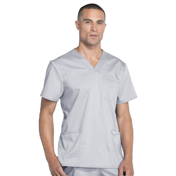 Cherokee Cherokee Workwear Revolution Scrubs Top for Men VNeck Plus