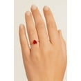 thumbnail image 2 of Aspire Jewels-Women’s Red Enamel Heart Ring – 14K Yellow Gold Plated – Dainty Promise / Stackable Band – US Sizes 5–10, 2 of 5