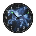 thumbnail image 2 of Voice Activated Clock with Glow Light 12 Inch Large Silent Wall Clock Battery Operated for Home Decor Blue Light Effect Pegasus, 2 of 8
