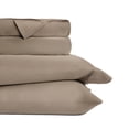 thumbnail image 3 of Noble Linens Rayon from Bamboo 4 Piece Luxury Bed Sheet Set, Taupe, Twin, 3 of 11