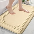 thumbnail image 5 of Bathroom Water Absorbent Door Mat, Quick-dry Entry Rug, Non-slip Floor Mat, for Shower Room and Toilet Entrance, Solid Color Carpet, Khaki, by FAJHHA, 5 of 8