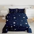 thumbnail image 2 of Feelyou Cartoon Stars Print Full Size Comforter Sets, Teen Kid Boy Girl Bedding Sets, 3pcs, 2 of 8