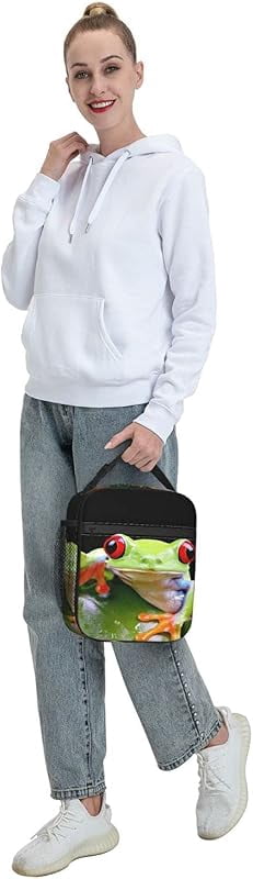 Frog Lunch Box Insulated Soft Bag Reusable Cooler Bag For Women&Men&Work Picnic Hiking