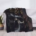 thumbnail image 3 of Balery Royal Skull With Golden Crown Manta de Franela con Dibujo, Lujo Ultra Suave y Cálido, Antipelusa y Resistente a las Arrugas para Cama, Sofá, Camping -80"x60", 3 of 6
