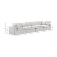 thumbnail image 3 of Meridian Furniture Comfy Cream Velvet 4-Pc. Modular Sofa, 3 of 11