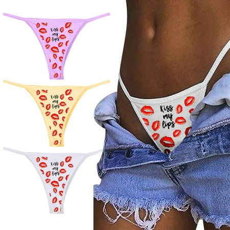 

Panties Clearance Women Funny Printing Trendy Underwear Lingerie Thong Panties Ladies Out Underwear C