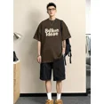 thumbnail image 3 of Conjuntos para hombre con estampado gráfico para entrenamiento, ropa básica de verano con alfabeto, camisetas, pantalones cortos, trajes para hombre, ropa juvenil emo esencial, 3 of 5