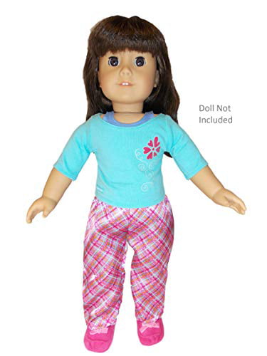 American Girl Petals And Plaid Pajamas PJ's-Brand New In A Box
