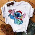 thumbnail image 3 of Camiseta divertida de Navidad Kawaii Lilo Stitch para mujer, camiseta de manga linda de Stitch, camiseta gráfica Y2k, camisetas de calle, camisetas para mujer, 3 of 5