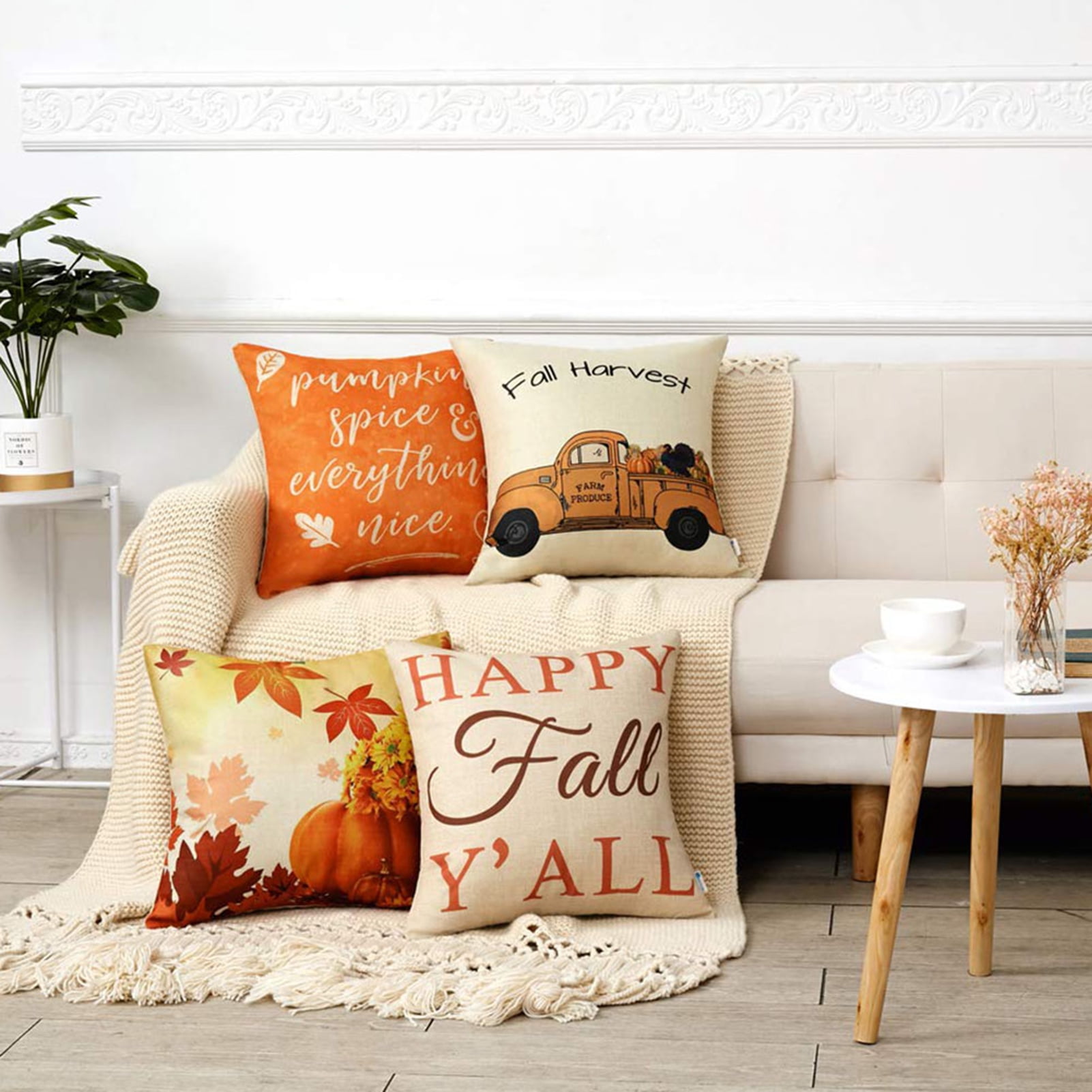 Fall Decor Throw Pillow Funny Fall Pumpkin Patch Pillow Autumn Throw  Pillows Funny Pillow Covers Halloween & Thanksgiving Living Room Decor 