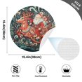thumbnail image 2 of Ryvnso Christmas Santa with Deer Round Plate Mats Dining Table Placemat Set of 4 for Holiday Decoration, 2 of 7