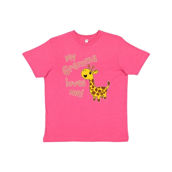 Inktastic My Gramma Loves Me Cute Giraffe Youth T-Shirt