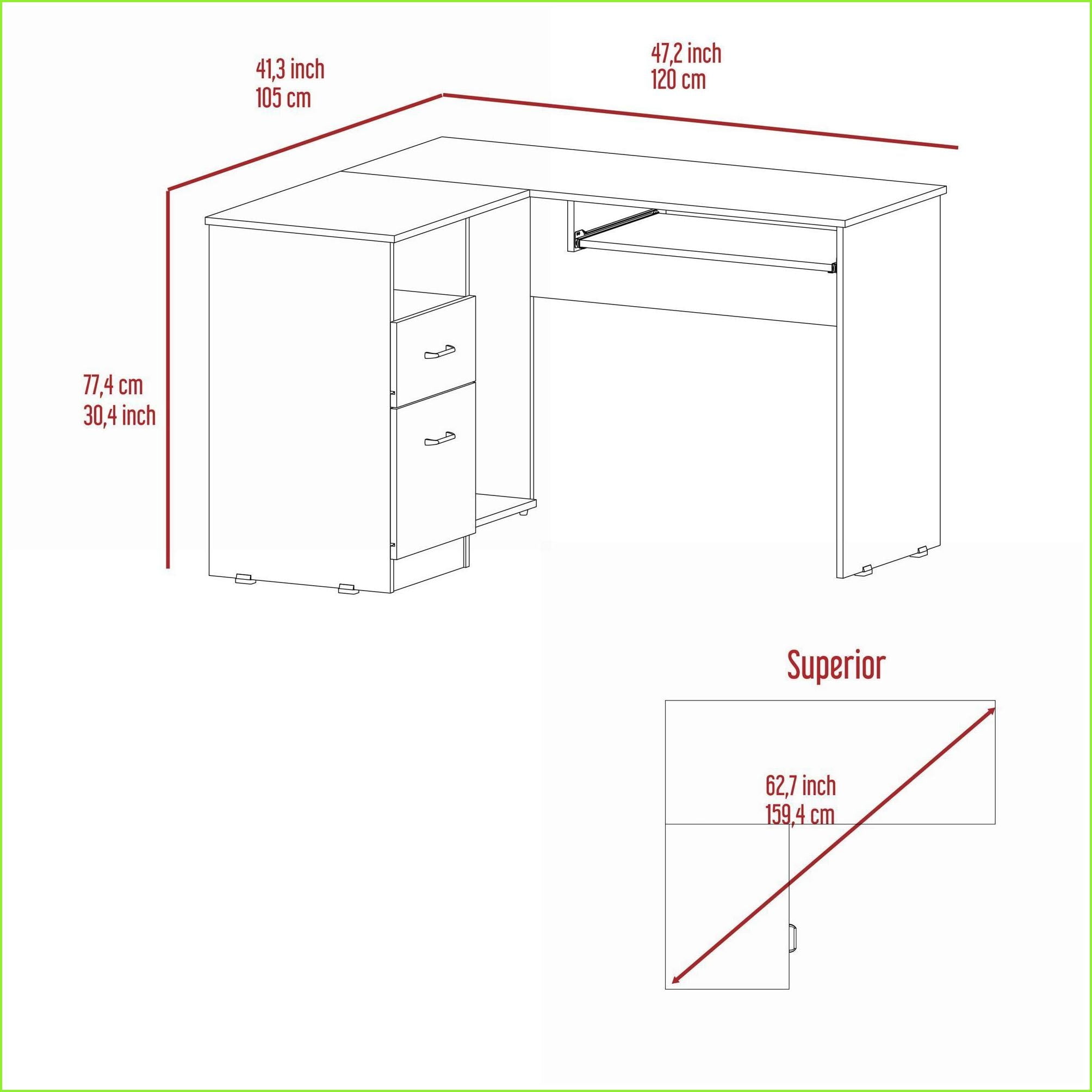 Desks | Modern L-Shaped Corner Desk with 2 Drawers, Shelf, CPU Storage & Keyboard Tray | Light Gray | Particle Board