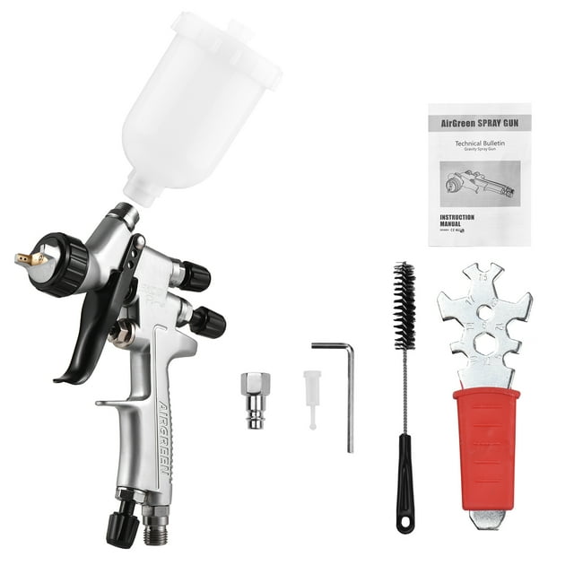 HVLP Kit de pistola de pulverización de aire de 1,0 mm Taza de líquido de 250 cc Pulverizador de pi Tomshoo Pulverizador de pintura