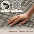 thumbnail image 6 of ODIKA 8'x10' Washable Area Rug Non-Slip Chair-Friendly Mat Grey Motif Under Symmetrical Abstract Pile Pixel Short Geometric for Dining Room, Large Office, Lounge, 6 of 7