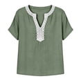 thumbnail image 6 of Fewfanhot Summer Tops for Women 2026 Short Sleeve Shirts V Neck Trendy Spring Clothes Vacation Boho Tops, 6 of 7