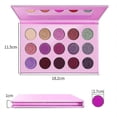 thumbnail image 2 of Paleta de sombras de ojos HUOGUO Maquillaje con purpurina brillante de 15 colores, 2 of 5