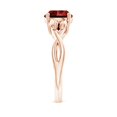 thumbnail image 3 of ANGARA Lab Grown Nature Inspired Ruby Crossover Ring with Leaf Motifs for Women in 14K Rose Gold (Size-8mm) | July Birthstone Jewelry for Her | Lab-Grown Ruby Engagement Rings, 3 of 7