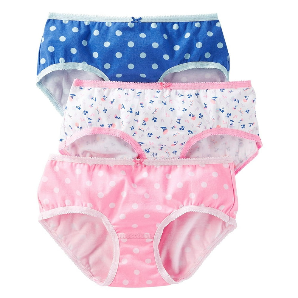 Carter's OshKoshBgosh girls 3Pack Stretch Cotton Panties (2, Pink