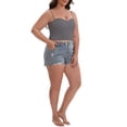 thumbnail image 2 of INSPIRE CHIC Women's Adjustable Spaghetti Straps Wireless Padded Camisole Slim Fit Sweetheart Neck Solid Invisible Tank Top 3XL Gray, 2 of 5
