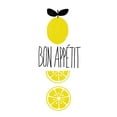 thumbnail image 2 of Dos Santos, Bella 15x18 White Modern Wood Framed Museum Art Print Titled - Bon Appetit Lemons, 2 of 4