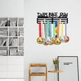 thumbnail image 6 of 1set Triathlon Medal Hanger Swim Bike Run Medal Holder with 12 Lines Sturdy Steel Award Display Holders Wall, 6 of 7