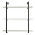 thumbnail image 4 of Danya B. Modern 3-Tier Hanging Bracket Wall Shelves in Black Metal and White Birch Finish, 4 of 12