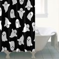 thumbnail image 4 of Black Halloween Ghosts with Boo Shower Curtain 84"x72" ,Bathroom Decorative Shower Curtains Set with 12 Hooks,Modern Waterproof Washable Shower Curtain, 4 of 6