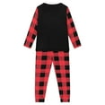 thumbnail image 3 of Renewold Red Black Buffalo Grid Pajama Set Merry Christmas Long Sleeve Elastic Nightwear 2PCS Teens Casual Wear Outfits Comfort Sleepwear Lounge Wear Size 15-16, 3 of 5