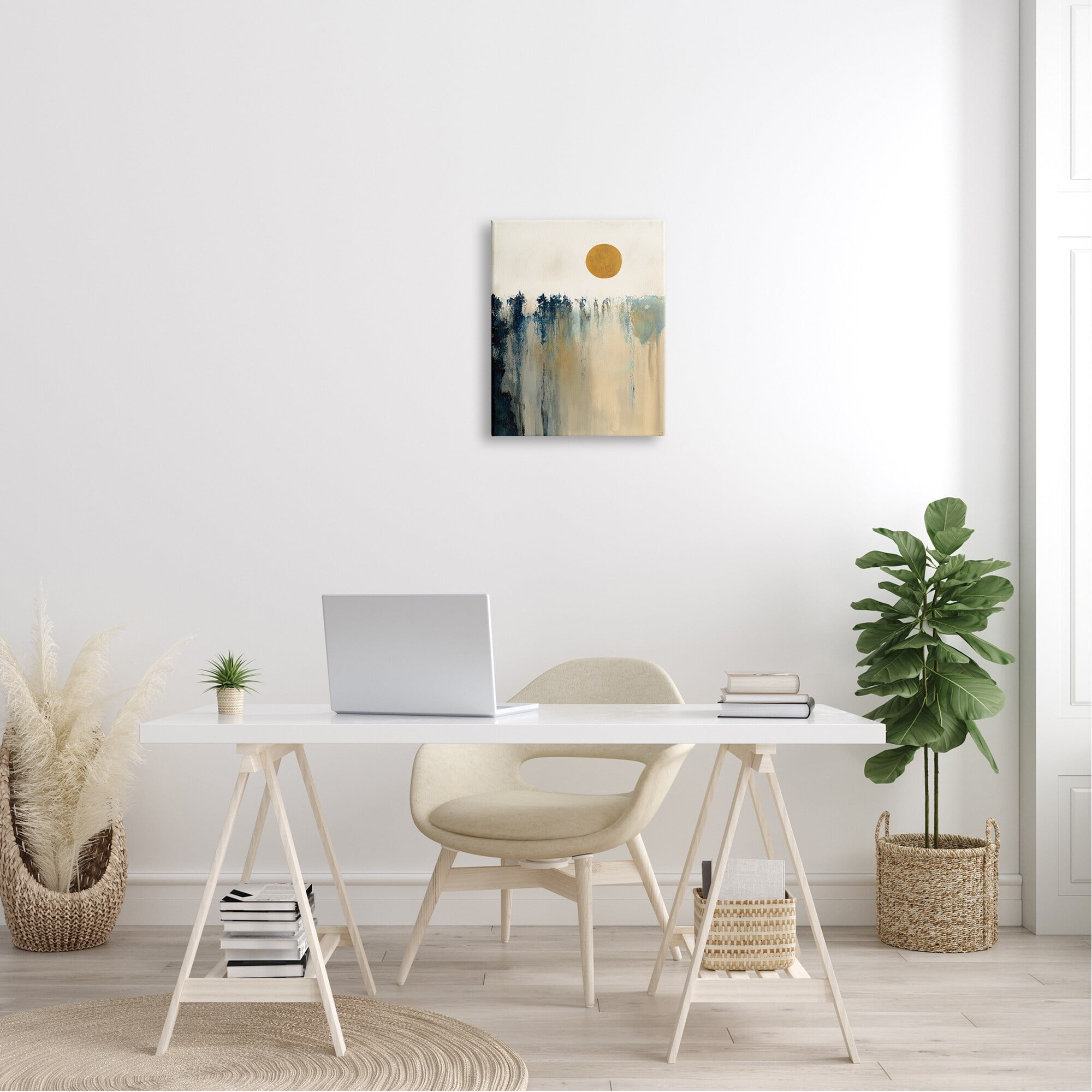 Stupell Industries Abstract Daytime Sun Landscape Fluid Shapes Design Canvas Wall Art, 36 x 48, Design by Dina D'Argo