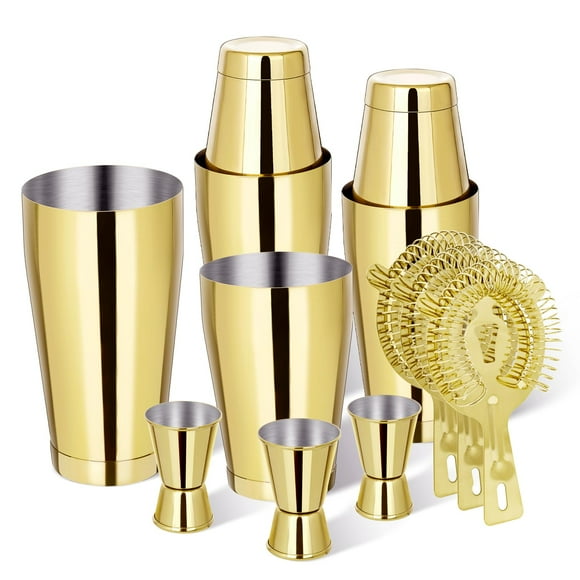 Boston Shaker Cocktail Set Bartender Kit, 12 Pcs Drink Shaker with Strainer Bartending Martini Shaker Tin with 18oz & 28oz Mixed Alcohol Shaker Professional Stainless Steel Bar Tool fo